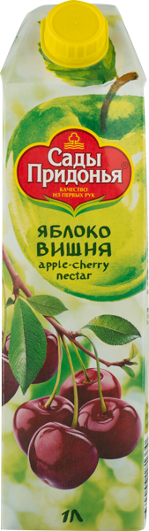 Изображение Сок с мякотью Сады придонья яблоко вишня Сады Придонья т/п, 1 л