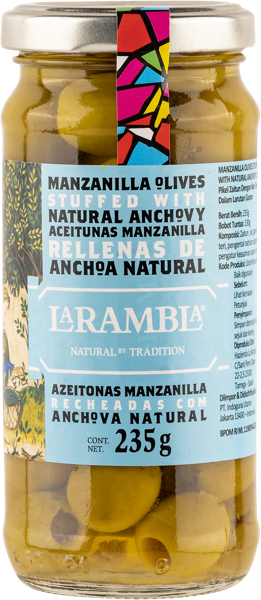 Изображение Оливки с анчоусом Ла Рамбла из Каталонии мансанилья Ла Рамбла с/б, 235 г