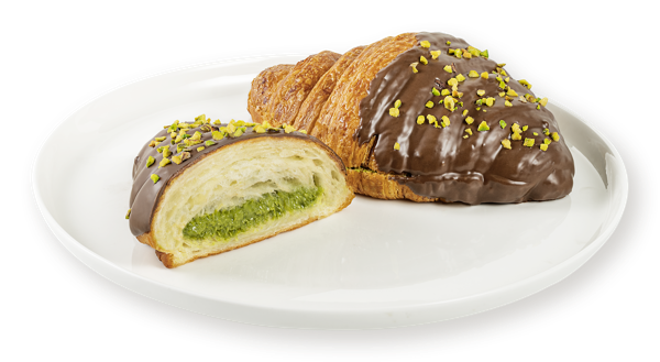 Изображение Круассан №2 слоеный пшеничный Дубайский фисташка шоколад 5ти слойный СП ТАБРИС 0 м/у, 155 г