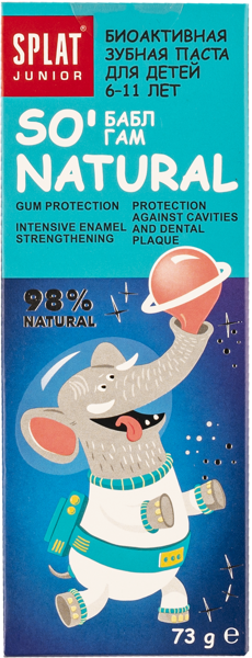 Изображение Зубная паста детская 6-11лет Сплат юниор бабл гам Сплат Косметика к/у, 73 мл