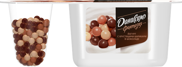 Изображение Йогурт 6,9% с хруст шар Даниссимо шоколадный вкус Эйч энд Эн п/б, 105 г