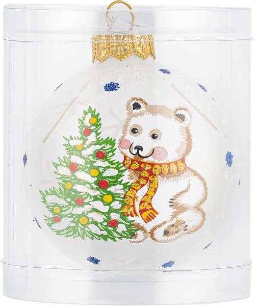 Изображение Шар 3 Облачко стекло Ёлочка с74 Клинская игрушка п/у, 1 шт