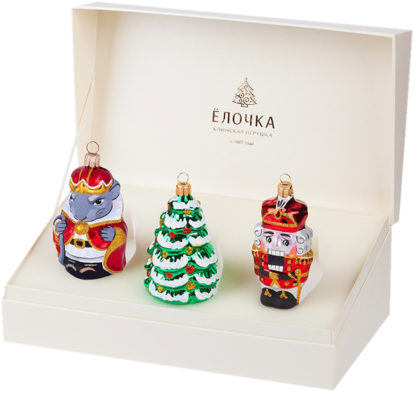 Изображение Набор Музыкальная сказка стекло Ёлочка с1748 из 3 форм Клинская игрушка к/у, 1 упак