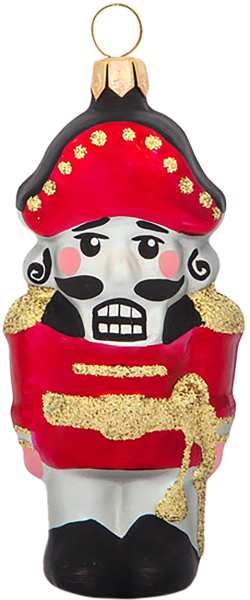 Изображение Фигурка Щелкунчик стекло Ёлочка с992 Клинская игрушка к/у, 1 шт