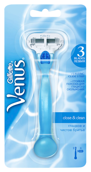 Изображение Станок для бритья 3 лезвия Жиллетт венус смус+1 кассета Проктер Энд Гэмбл к/у, 1 шт
