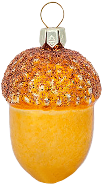 Изображение Ёлочное украшение стекло Ёлочка желудь с1049 Клинская игрушка к/у, 1 шт