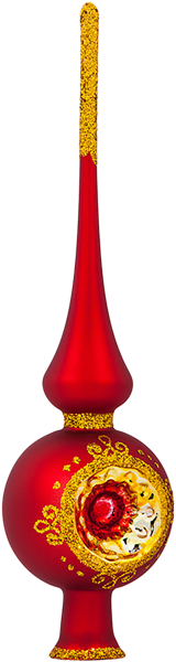 Изображение Верхушка Искристая стекло Ёлочка с212 Клинская игрушка к/у, 1 шт