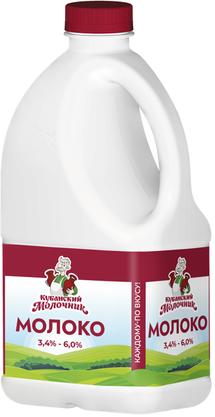Изображение Молоко 3,4-6% Кубанский Молочник отборное Ленинградский СК п/б, 1,4 л