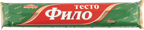 Изображение Тесто замороженное Морозко фило Морозко ООО м/у, 500 г