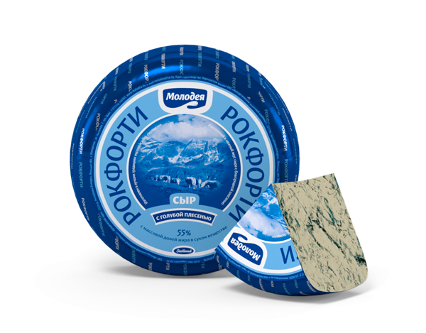 Изображение Сыр 55% с голубой плесенью Рокфорти Минский МЗ №1  
