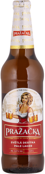 Изображение Пиво светлое Лагер 4,0% Пражечка Раковник с/б, 0,5 л