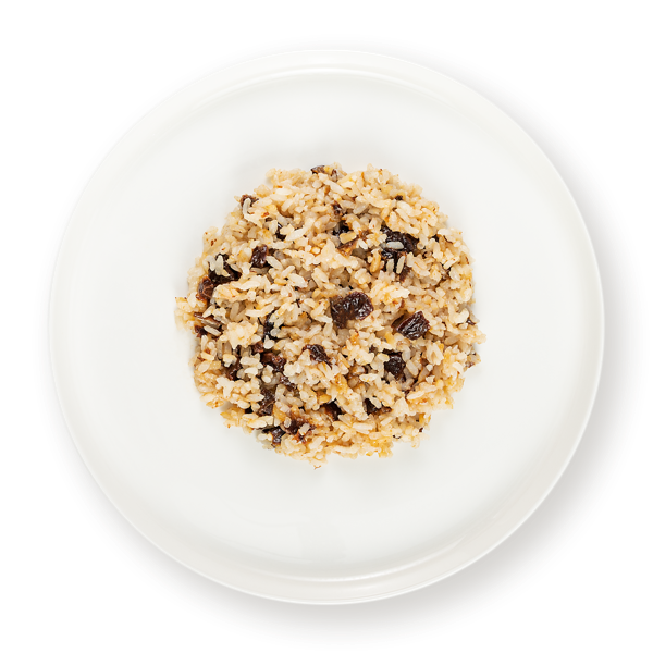 Изображение Крупа отварная Рис на миндальном напитке с черносливом и корицей СП ТАБРИС вес 