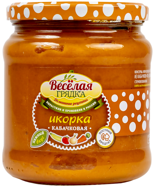 Изображение Икра из кабачков Веселая Грядка Росконсервпродукт с/б, 460 г