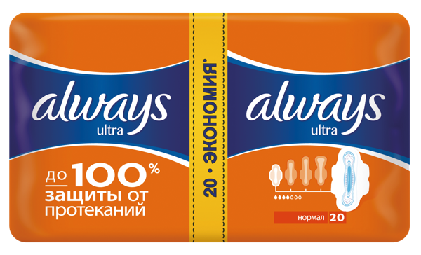 Изображение Прокладки нормал плюс Олвейс ультра Проктер Энд Гэмбл м/у, 20 шт