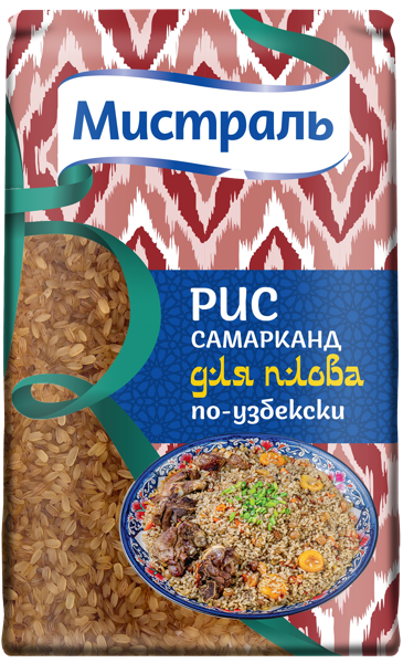 Изображение Рис для плова по-узбекски Мистраль самарканд красный Мистраль Трейдинг м/у, 500 г