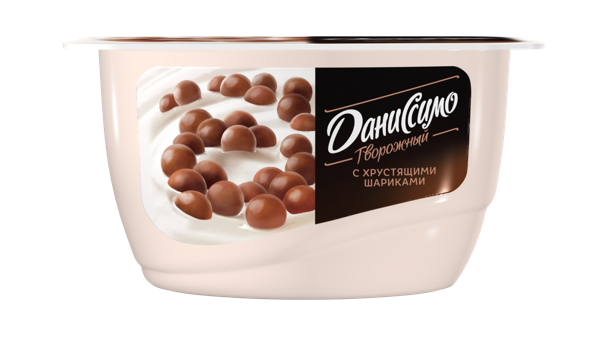 Изображение Творог 7,2% Даниссимо натуральный с хруст шар Эйч энд Эн п/б, 130 г