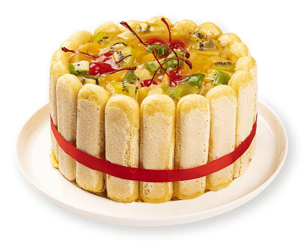 Изображение Торт бисквитный Экзотика с клубничным кремом СП ТАБРИС кор 