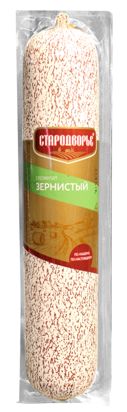 Изображение Колбаса варено-копченая Стародворские колбасы сервелат зернистый ту Стародвор колбасы  