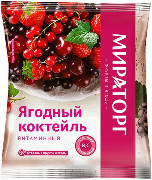 Изображение Ягоды замороженные Мираторг ягодный коктейль Трио Инвест м/у, 300 г