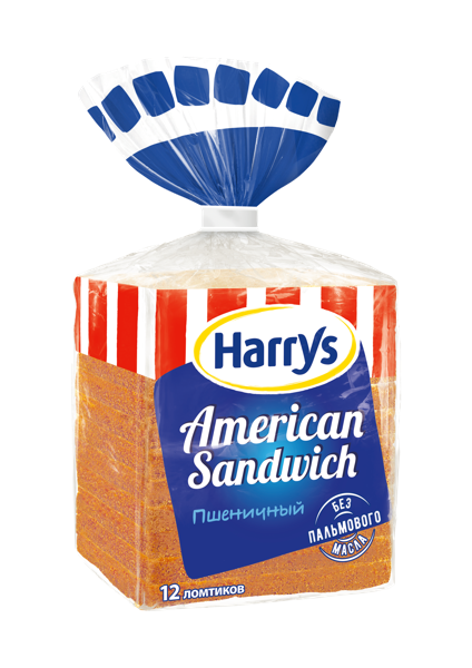 Изображение Хлеб пшеничный Харрис 1*12 Харрис м/у, 470 г