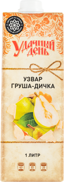 Изображение Узвар Удачный груша дичка Медведовский завод т/п, 1 л