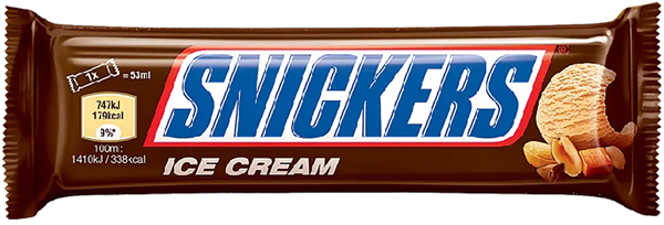 Изображение Мороженое карамель и арахис Сникерс молочное батончик Марс ООО м/у, 48 г
