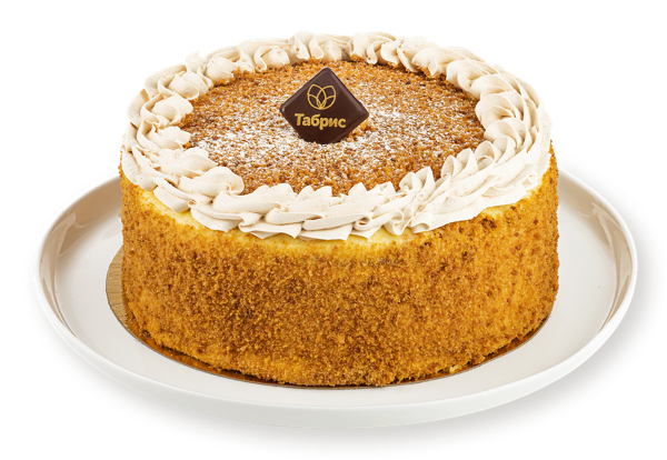 Изображение Торт песочный Медовый с карамелью и арахисом СП ТАБРИС кор 