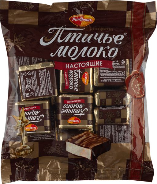 Изображение Конфеты суфле Птичье молоко сливочно-ванильные ОК Рот- Фронт м/у, 225 г