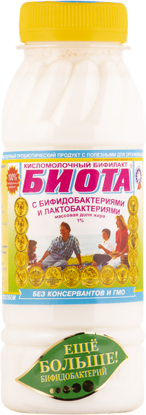 Изображение Бифилакт 1% Биота Кубаньтехносервис п/б, 250 мл