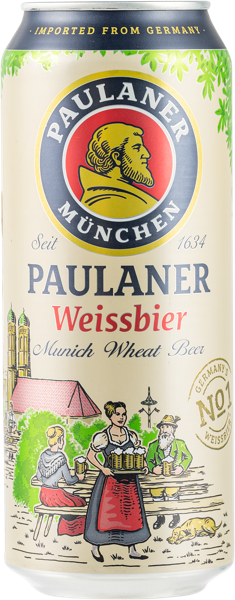 Изображение Пиво светлое Вейс 5,5% н/ф Пауланер хефе вайсбир Пауланер Брауридж ж/б, 0,5 л