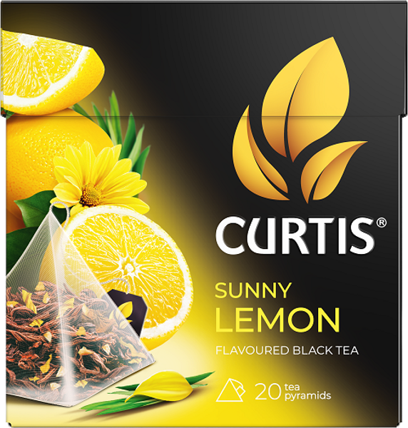 Изображение Чай черный в пирамидках Кертис сани лемон Компания Май кор, 20*1,7 г
