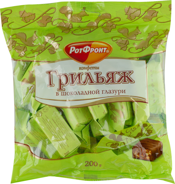 Изображение Грильяж глазированный Рот- Фронт мягкий ОК Рот- Фронт м/у, 200 г