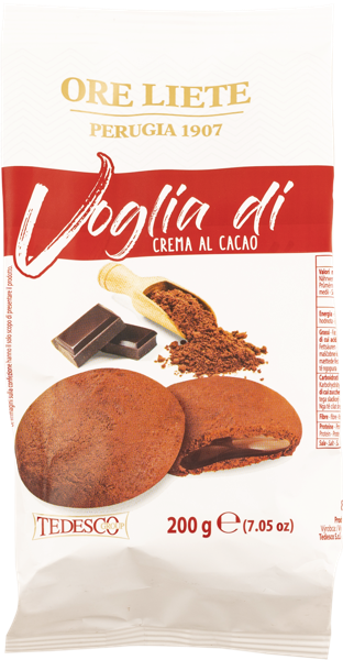 Изображение Печенье с начинкой Пизэлли 1946 из Умбрии с какао Тедеско м/у, 200 г