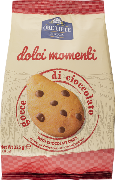 Изображение Печенье песочное Пизэлли 1946 из Умбрии с шоколадными каплями Тедеско м/у, 225 г