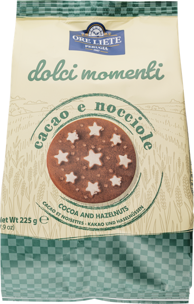 Изображение Печенье песочное Пизэлли 1946 из Умбрии с шоколадом и орешками Тедеско м/у, 225 г