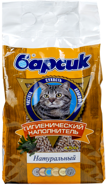 Изображение Наполнитель для кошек Барсик натуральный Новые Технологии м/у, 4,54 л
