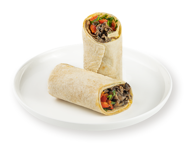 Изображение Ролл постный Овощной с хумусом грибами с кисло-сладким соусом СП ТАБРИС карт/уп, 200 г