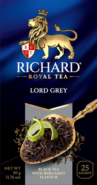 Изображение Чай черный с бергамотом Ричард лорд грей Компания Май кор, 25*2 г
