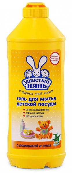 Изображение Гель для детской посуды Ушастый нянь ромашка и алоэ Невская Косметика п/у, 500 мл