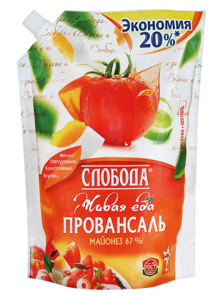 Изображение Майонез 67% Слобода провансаль ЭФКО м/у, 750 г