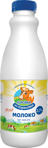 Изображение Молоко 2,7% Коровка из Кореновки Кореновский МКК п/б, 900 мл