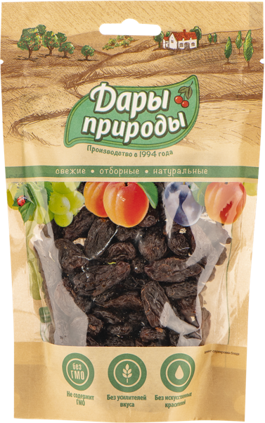 Изображение Сухофрукты натуральные Дары природы изюм темный сушеный МОК производство м/у, 150 г