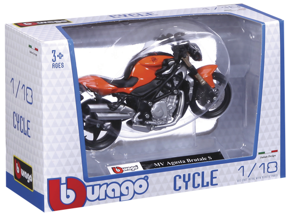 Изображение Мотоцикл 1:18 в ассортименте Ббураго металлический Ббураго к/у, 1 шт