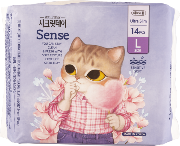 Изображение Прокладки 29см Сикретдей сенсе ладж Джонгвон Ко м/у, 14 шт