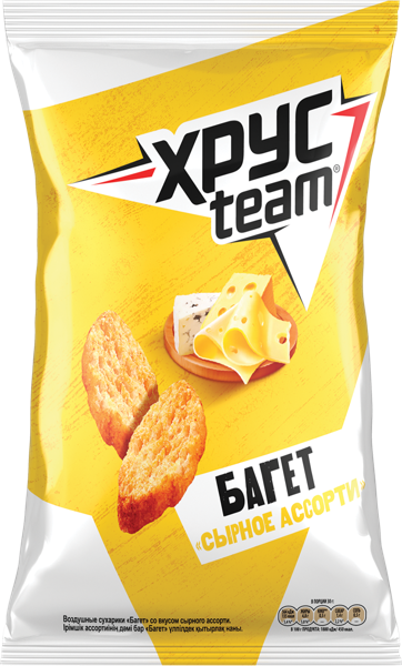 Изображение Сухарики пшеничные Хрустим багет сырное ассорти Фрито Лей м/у, 60 г