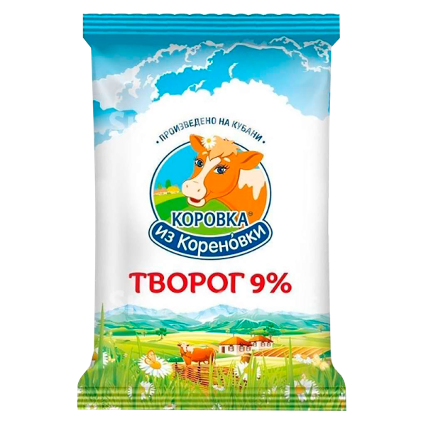 Изображение Творог 9% Коровка из Кореновки Кореновский МКК м/у, 180 г