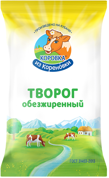Изображение Творог 0% Коровка из Кореновки Кореновский МКК м/у, 180 г