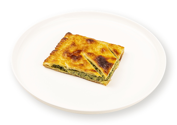 Изображение Пирог слоеный Со шпинатом и брокколи с сыром рикотта сегмент СП ТАБРИС. м/у, 120 г