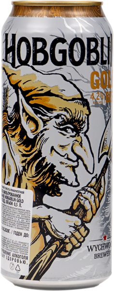 Изображение Пиво светлое Лагер 4,2% Вичвуд хобгоблин голд Вичвуд Брауридж ж/б, 0,5 л