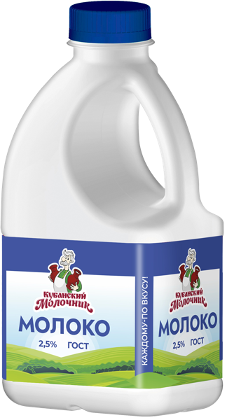 Изображение Молоко 2,5% Кубанский Молочник пастеризованное Ленинградский СК п/б, 720 мл